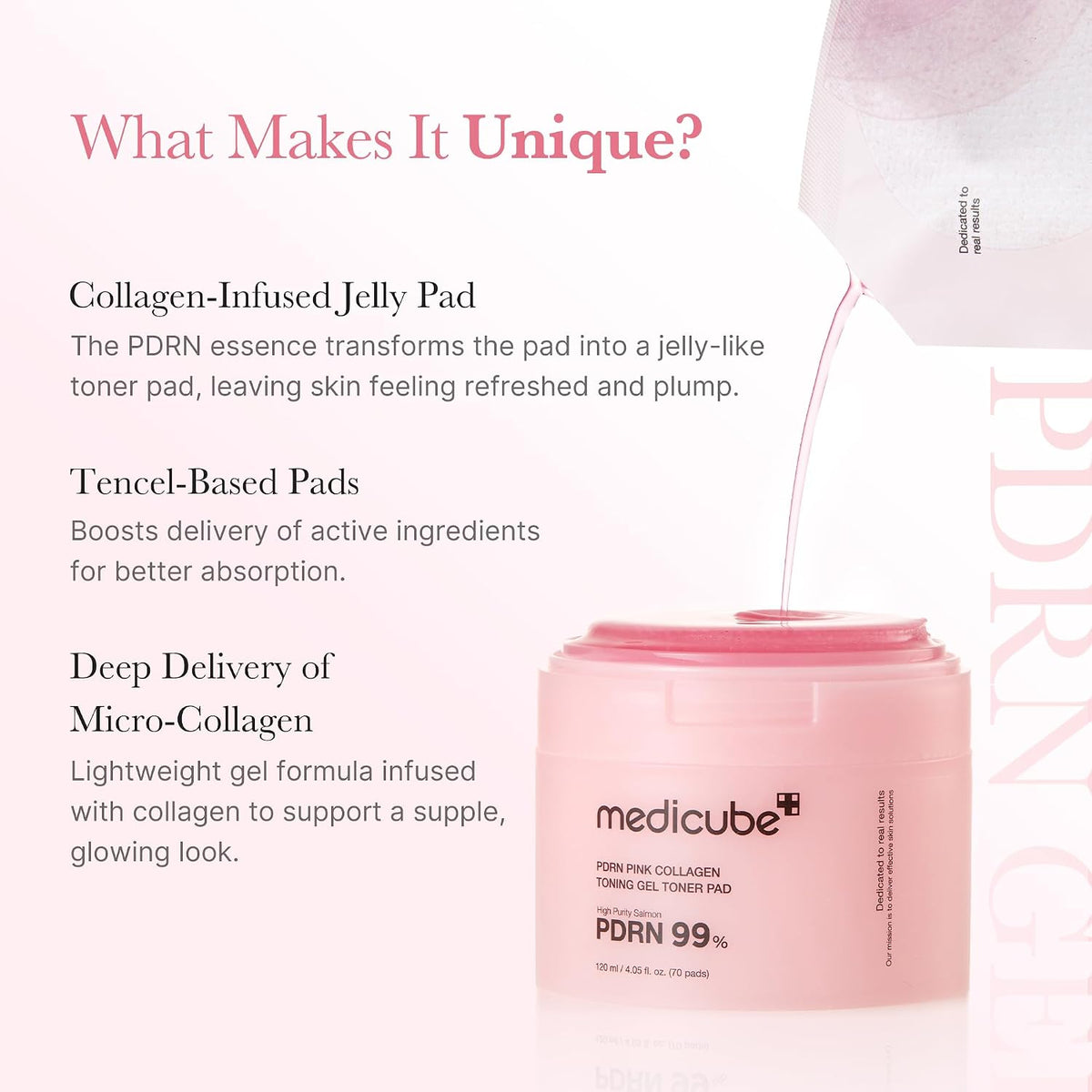medicube Toner Pads Salmon DNA PDRN Pink Collagen Jelly Pad for Soothing | Soothing Gel Toner Pad with PDRN, Niacinamide, Madecassoside - Radiance &...